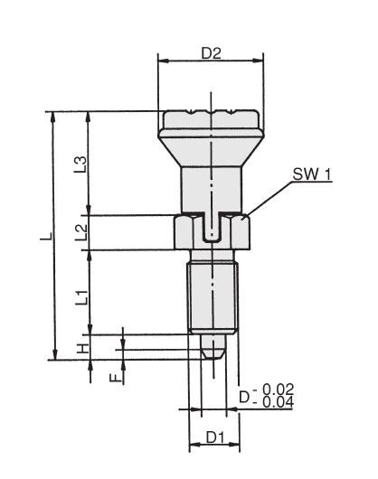 Schéma 2 + Bouton d'indexage 
avec cran 