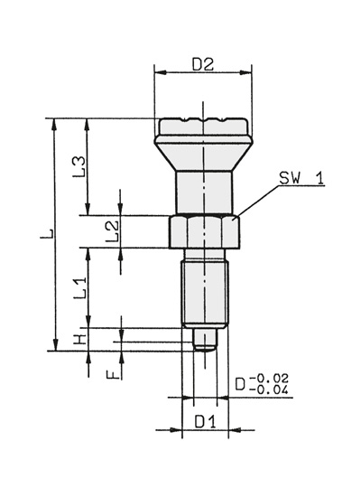 Schéma 2 + Bouton d'indexage 
sans cran 