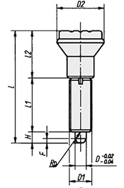 Schéma 1 + Bouton d'indexage 
sans embase 