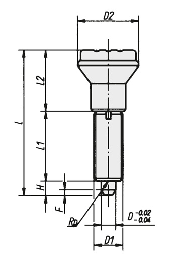 Schéma 1 + Bouton d'indexage 
sans embase 