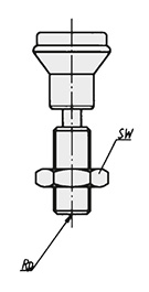 Schéma 2 + Bouton d'indexage 
sans embase 