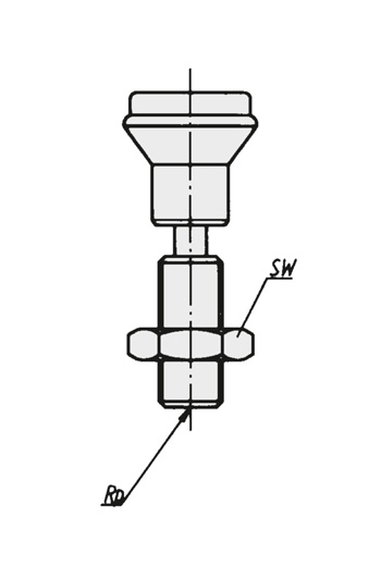 Schéma 2 + Bouton d'indexage 
sans embase 