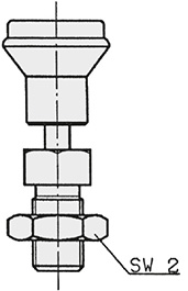 Schéma 3 + Bouton d'indexage 
sans cran 