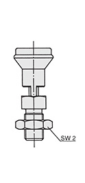 Schéma 3 + Bouton d'indexage 
avec cran 