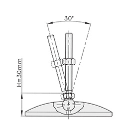 Schéma 1 + Tige pour pied orientable 40°