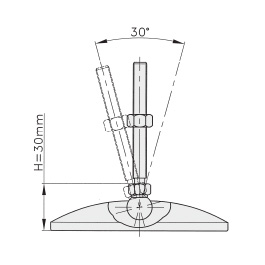 Schéma 1 + Base en plastique pour pied de 40°