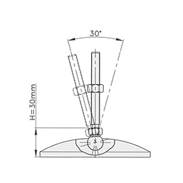 Schéma 1 + Base métallique pour pied de 40°