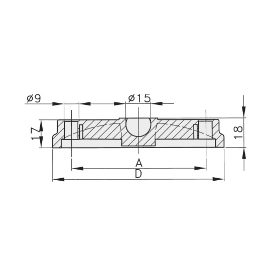 Schéma 3 + Base plastique pour pied de 40° 
avec avant trous 