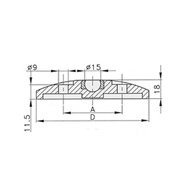 Schéma 3 + Base métallique pour pied de 40° 
avec trous 