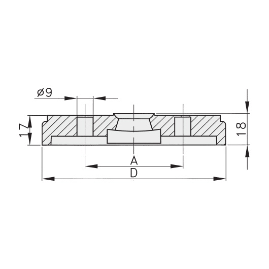 Schéma 3 + Base plastique pour pied de 8° 
avec avant trous 