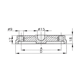 Schéma 3 + Base plastique pour pied de 40° 
avec avant trous 