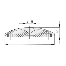 Schéma 4 + Base en plastique pour pied de 40°