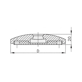 Schéma 4 + Base métallique pour pied de 8°