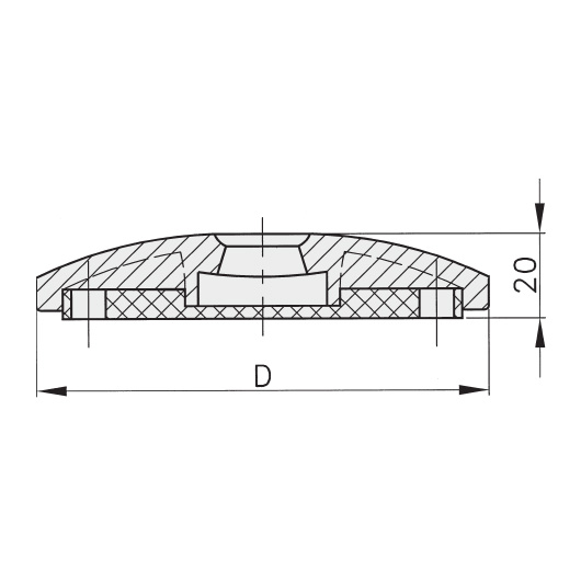 Schéma 4 + Base en plastique pour pied de 8°