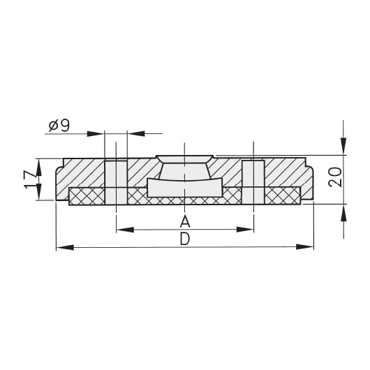 Schéma 4 + Base plastique pour pied de 8° 
avec avant trous 