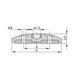 Schéma 4 + Base métallique pour pied de 40° 
avec trous 