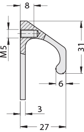 Schéma 2 + Poignée U4 
en aluminium 