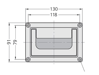 Schéma 1 + Poignée U2 
en plastique polyamide 