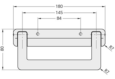 Schéma 1 + Poignée U7 
en aluminium 