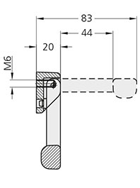 Schéma 2 + Poignée U7 
en aluminium 