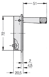 Schéma 2 + Poignée U3 
en aluminium 