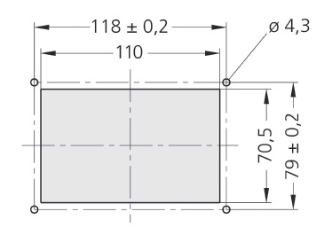 Schéma 4 + Poignée U2 
en plastique polyamide 