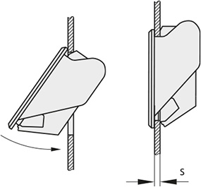 Schéma 5 + Poignée U5 
en plastique ABS 