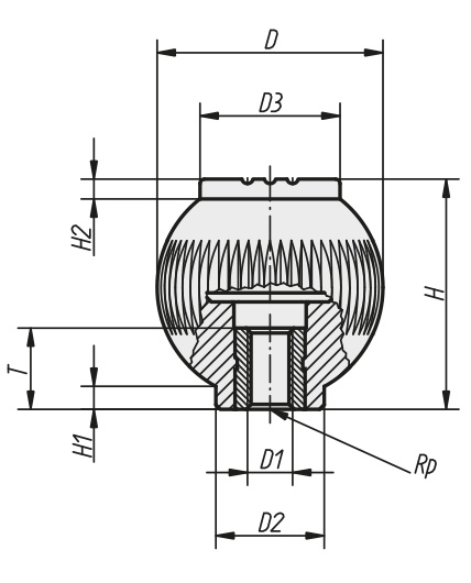 Schéma 2 + Bouton GD 
en plastique composite 