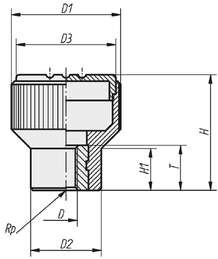 Schéma 2 + Bouton RV 
en plastique composite 