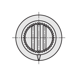 Schéma 1 + Bouton à index 
en plastique composite 