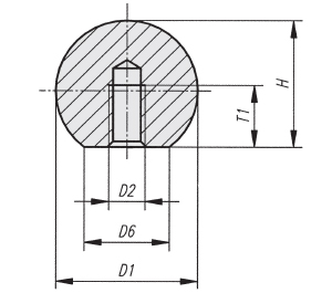 Schéma 1 + Boule lisse 
en aluminium ou acier inoxydable 