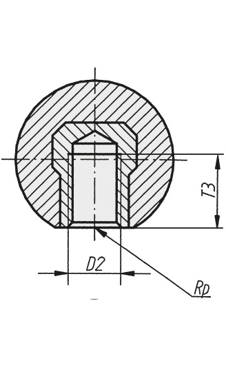 Schéma 2 + Boule lisse 
en plastique polyamide 