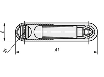 Schéma 1 + Levier avec poignée éclipsable de sécurité 
en plastique composite 