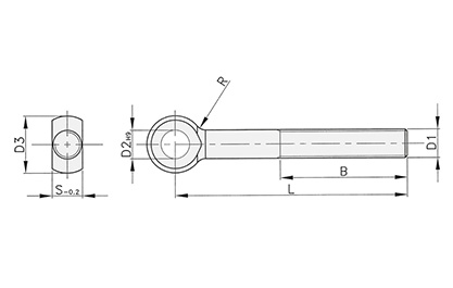 Schéma 1 + Vis d'articulation  
en acier 