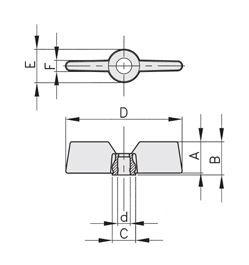 Schéma 1 + Bouton CV 
en plastique composite 