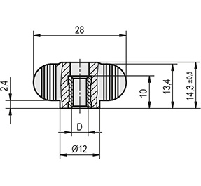 Schéma 2 + Bouton ERT 
en plastique composite 