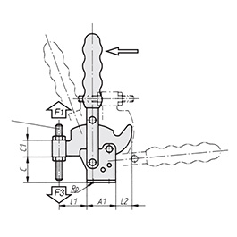 Schéma 1 + Sauterelle courbée verticale