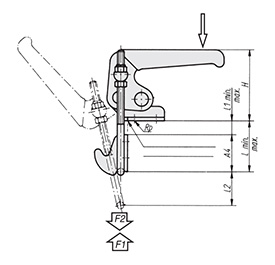 Schéma 1 + Sauterelle à étrier vertical