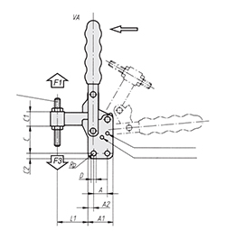 Schéma 1 + Sauterelle verticale 
à pied droit 