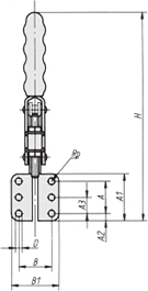 Schéma 2 + Sauterelle verticale 
à pied angulaire 