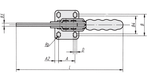 Schéma 3 + Sauterelle horizontale 
à pied en équerre et bras plein 