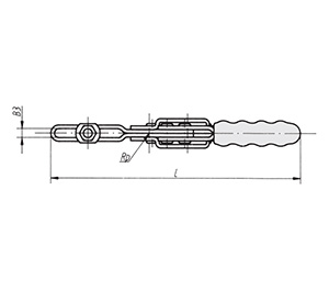 Schéma 3 + Sauterelle horizontale 
à pied droit et broche réglable 