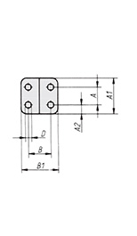 Schéma 4 + Sauterelle verticale 
à pied angulaire 